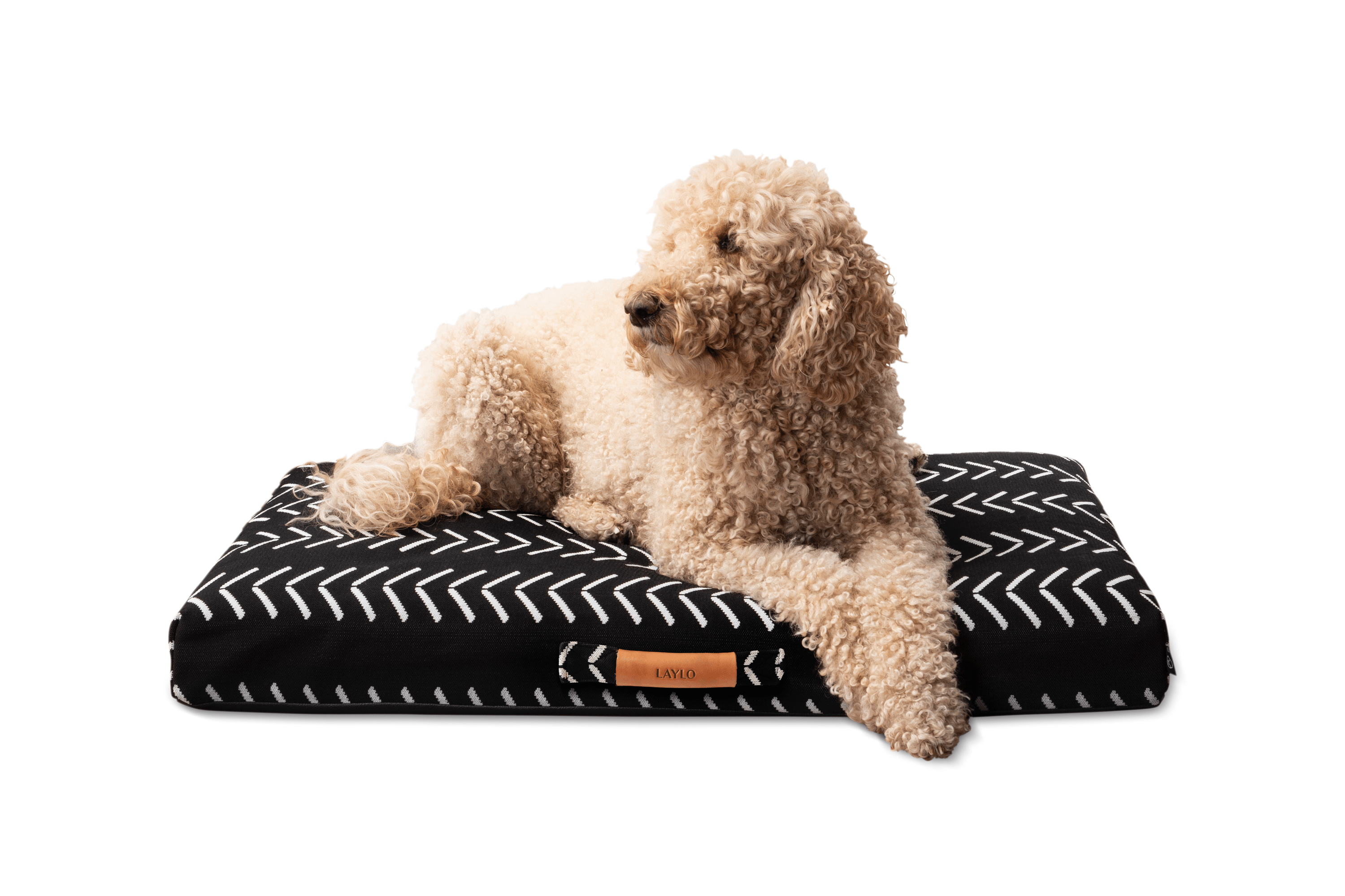 LAY LO™ Pets Boho Black Chevron | Boho Dog Bed or Bed Cover Lay Lo Pets, Black Chevron Boho Dog Bed