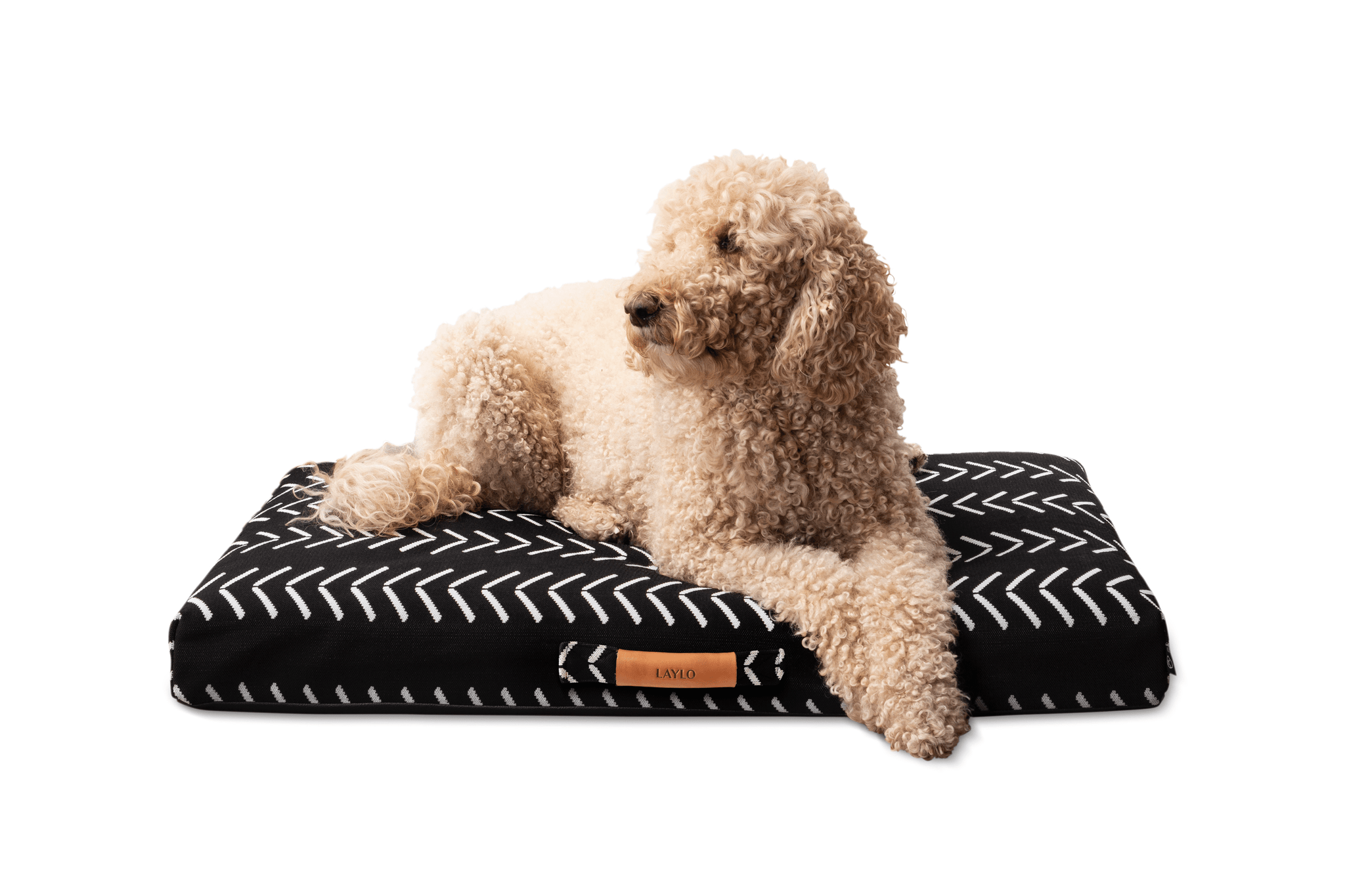 Black Chevron Boho Dog Bed or Bed Cover