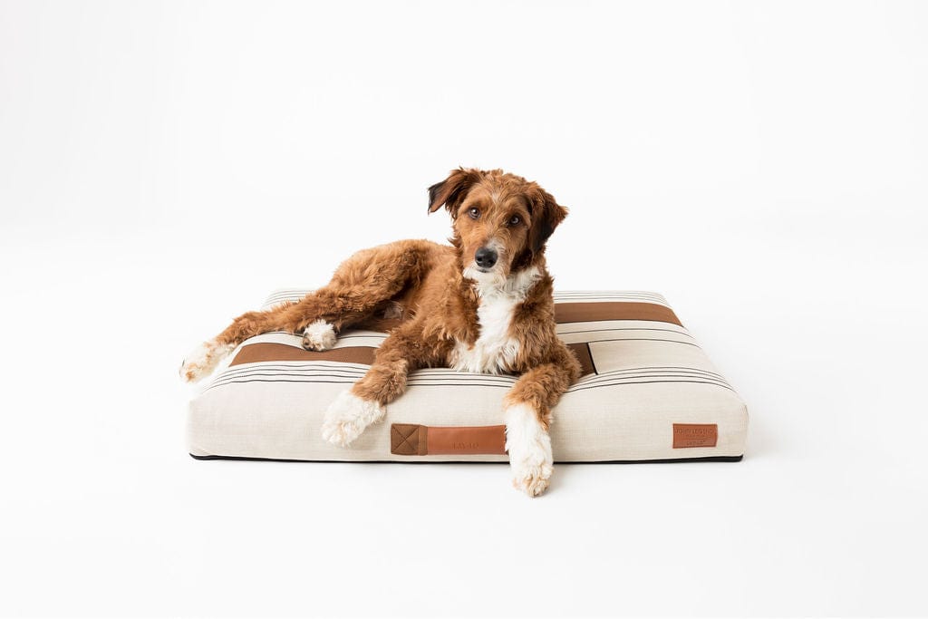 LAY LO Pets John Legend John Legend | Tan Geometric Dog Bed or Bed Cover Lay Lo Pets