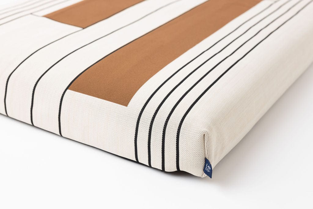 LAY LO Pets John Legend John Legend | Tan Geometric Dog Bed or Bed Cover Lay Lo Pets
