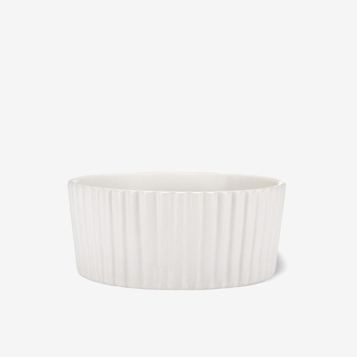 Waggo White Ripple / M Ripple Ceramic Dog Bowl by Waggo Lay Lo Pets