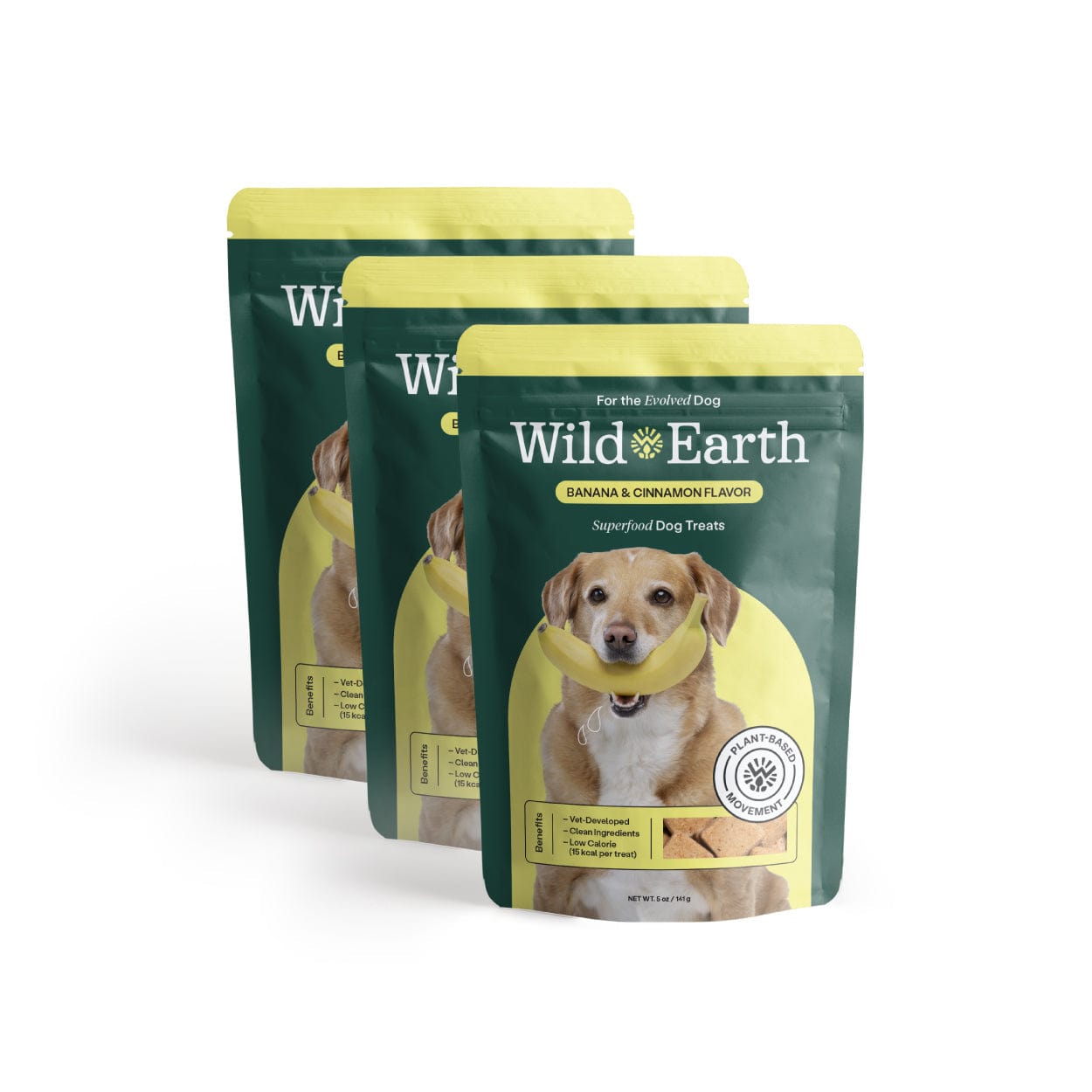 3 Pack Superfood Dog Treats with Koji 5 oz per bag by Wild Earth