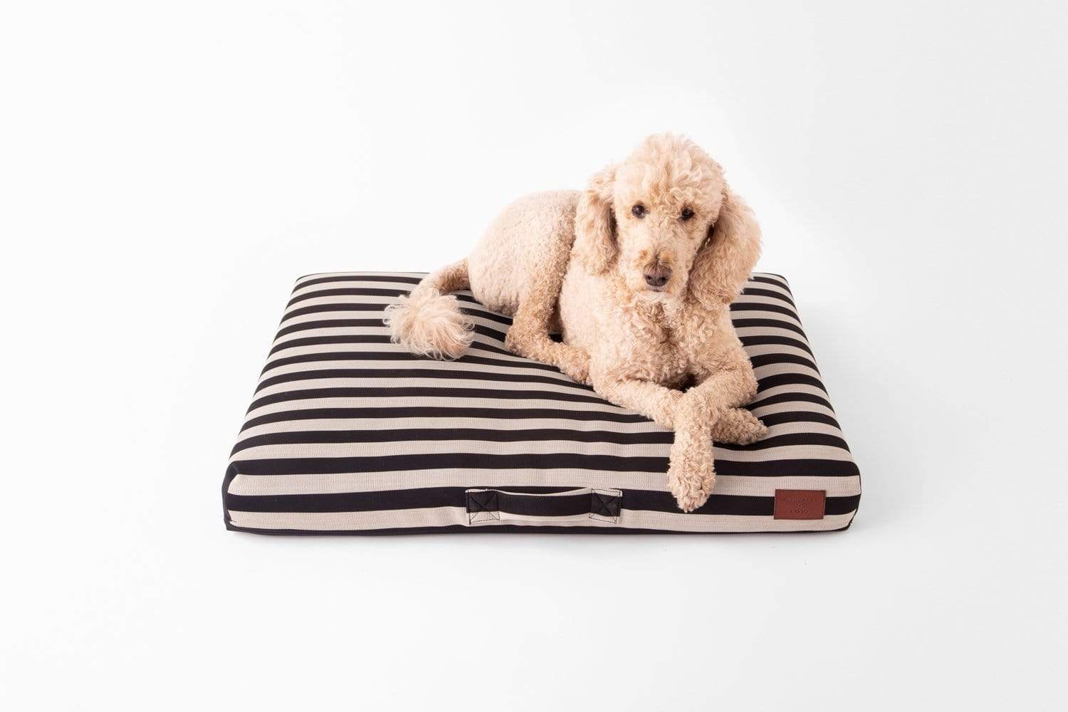 Laylo Pets Altuzarra LAY LO Pets - Ecru Striped Altuzarra Dog Bed or Bed Cover Lay Lo Pets, striped dog bed, striped dog beds, stripe dog bed,