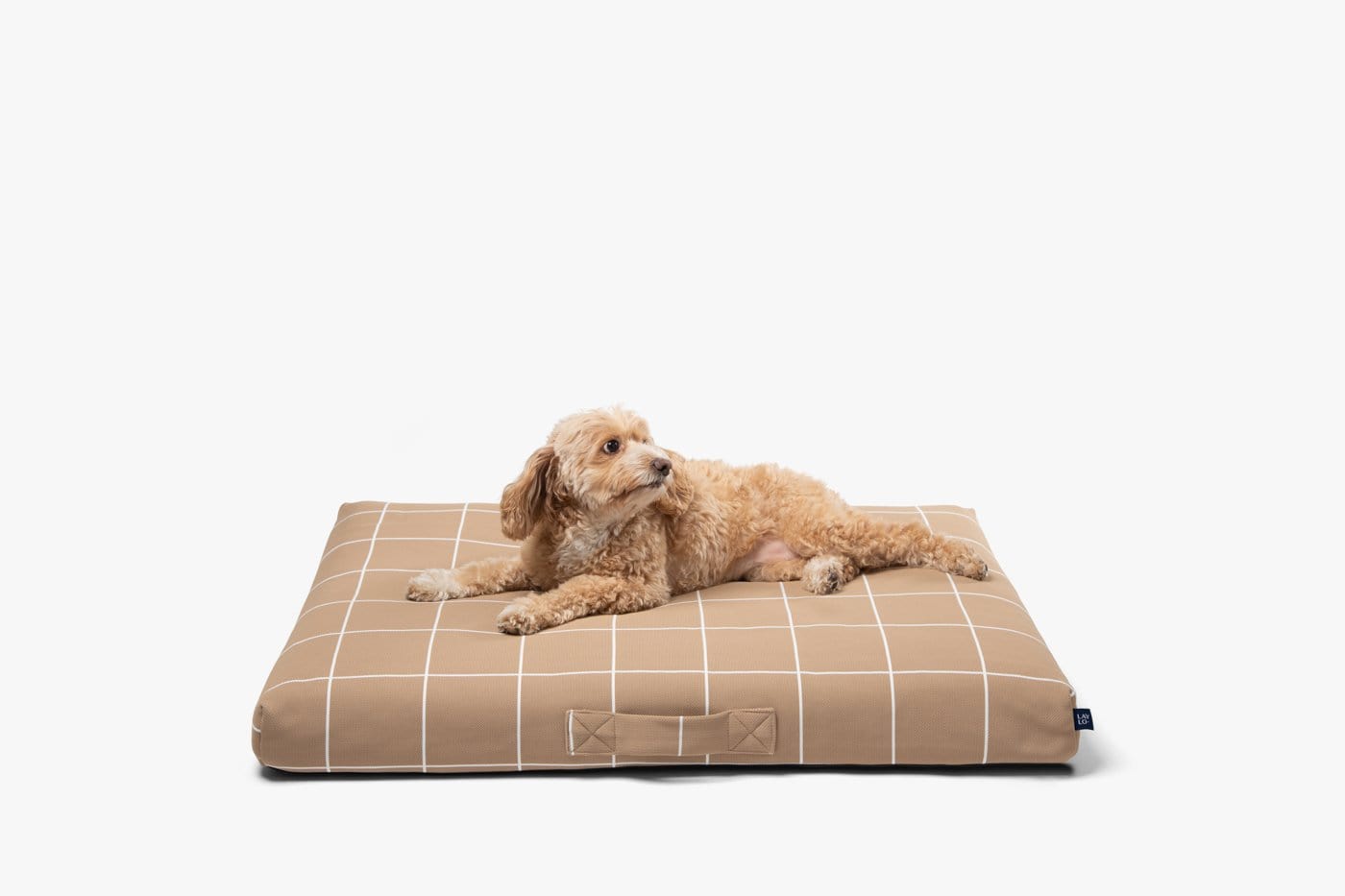Laylo Pets Grid LAY LO Pets - Tan Grid Dog Bed or Bed Cover Lay Lo Pets